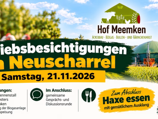 Thumbnail for the post titled: Betriebsbesichtigungen in Neuscharrel am 21. November