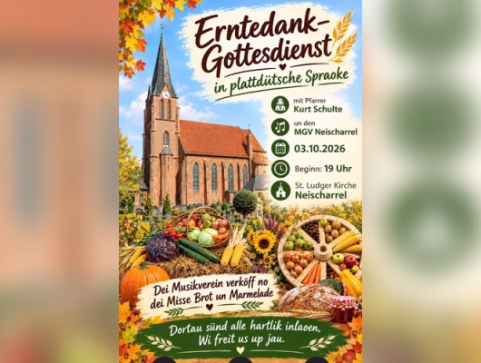 Thumbnail for the post titled: Erntedank-Gottesdienst in plattdeutscher Sprache